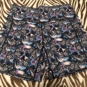 Skull and Butterfly Print Women's Shorts • CVG • LIKE NEW CONDITION